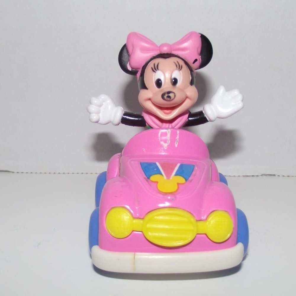Vtg. Disney Arco Minnie Mouse in Pink Coupe Car Diecast 1985